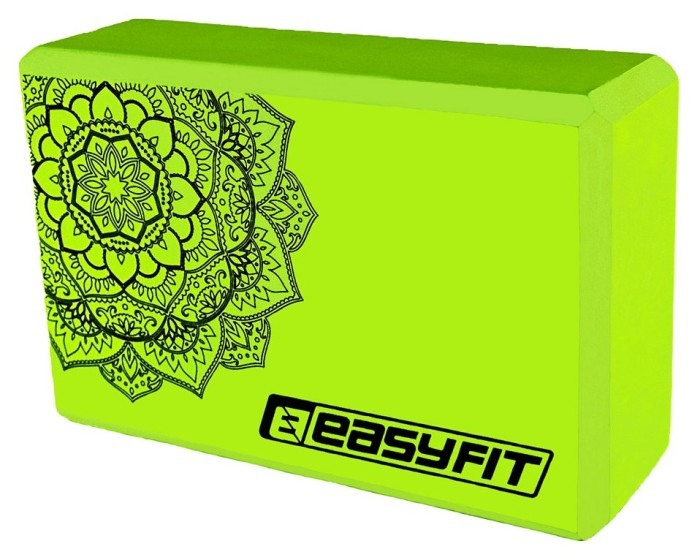 Блок для йоги EasyFit EVA з малюнком м'ятний