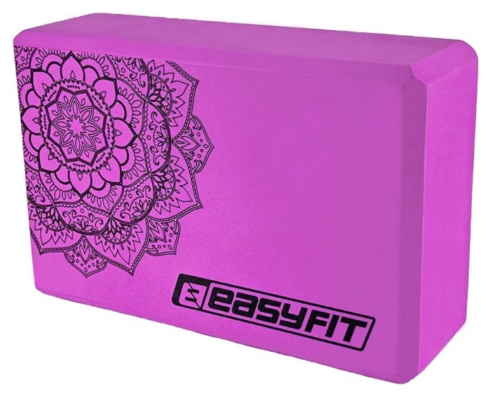 Блок для йоги EasyFit EVA з малюнком м'ятний, укр, укр