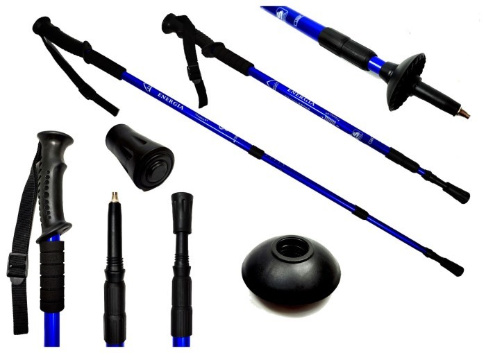 Палка для скандинавской ходьбы EasyFit Energia синяя