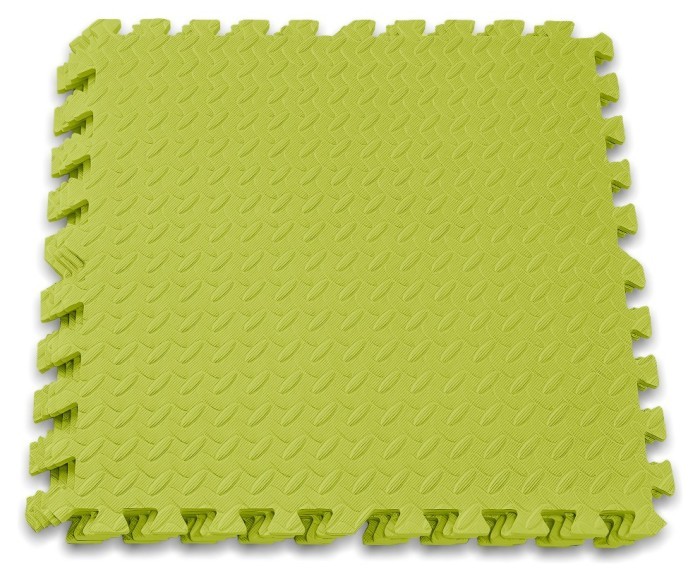 Татами мат EasyFit SwallowTail 4 шт (60х60х1 см) пазл хвост ласточки желтый