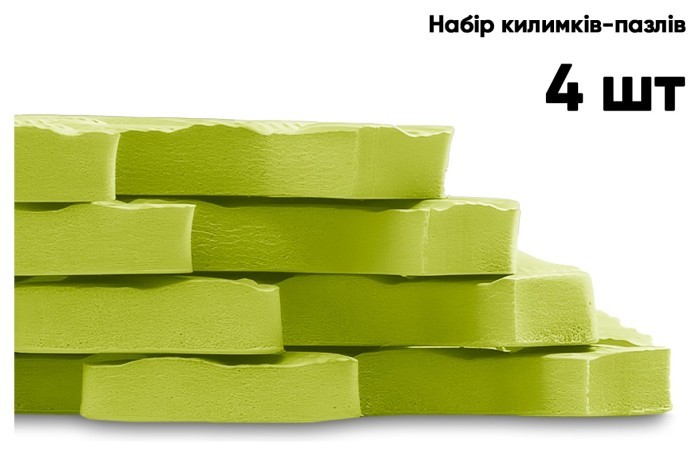 Татами мат EasyFit SwallowTail 4 шт (60х60х1 см) пазл хвост ласточки желтый