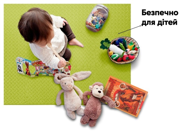 Татами мат EasyFit SwallowTail 4 шт (60х60х1 см) пазл хвост ласточки желтый