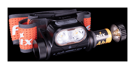 Ліхтар налобний Fenix HM65R-T V2.0 бузковий