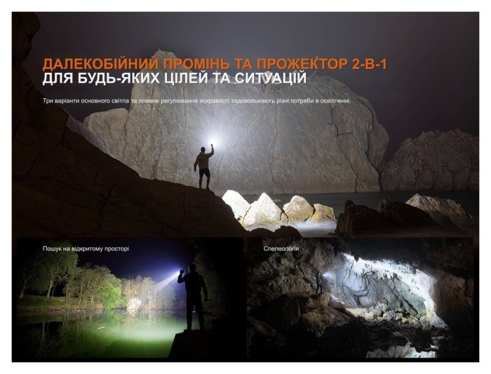 Ліхтар пошуковий ручний Fenix LR35R PRO | Лімітована серія, укр, укр