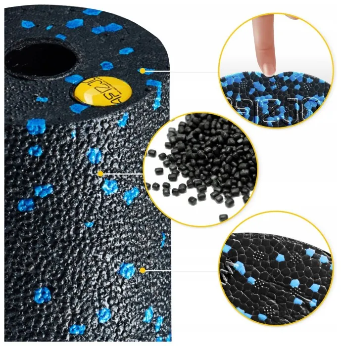 Масажний ролик 4FIZJO Mini Foam Roller 15 x 5.3 см (валик, роллер) Black/Blue (P-5907222931943)