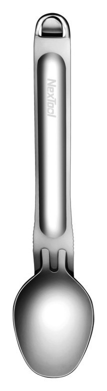 Туристический набор ложка-вилка NexTool Portable Stainless Steel Tableware, нержавеющая сталь