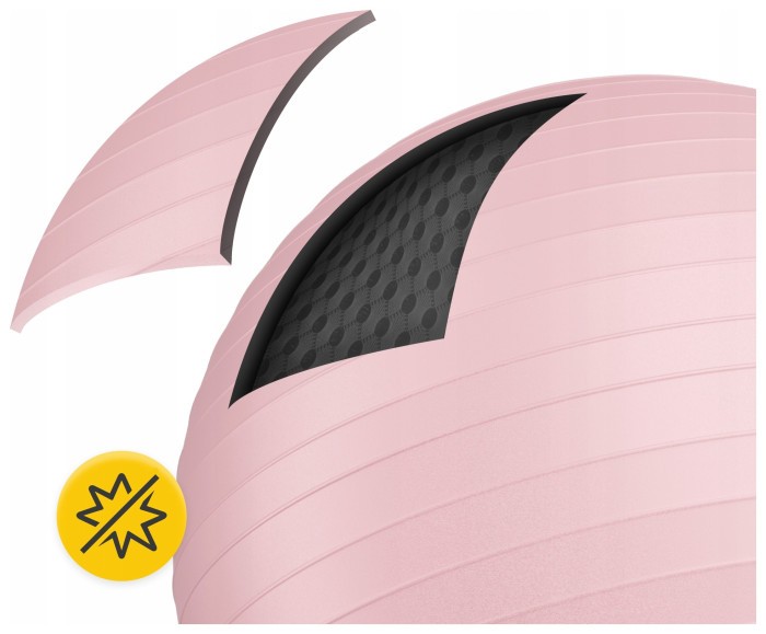 М'яч для фітнесу (фітбол) 4FIZJO 55 см Anti-Burst Pink (P-5907739316271)