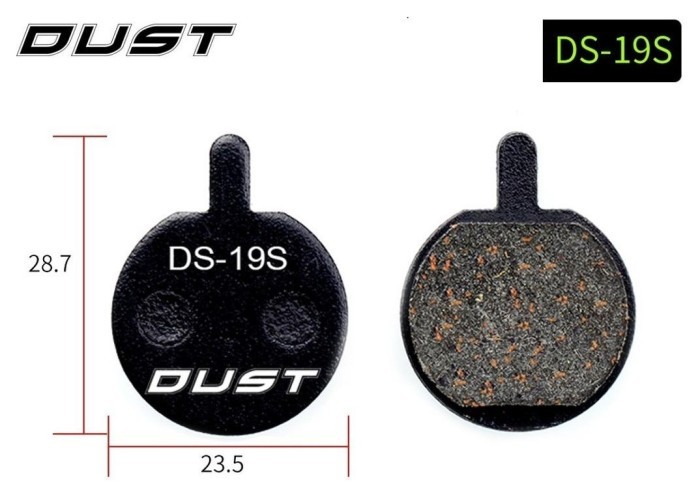 Колодки гальмівні disc Напівметал DUST DS-19-1 DUST DS-19-1 JAK-5, B777, Forever AM (брендоване пакування), укр, укр