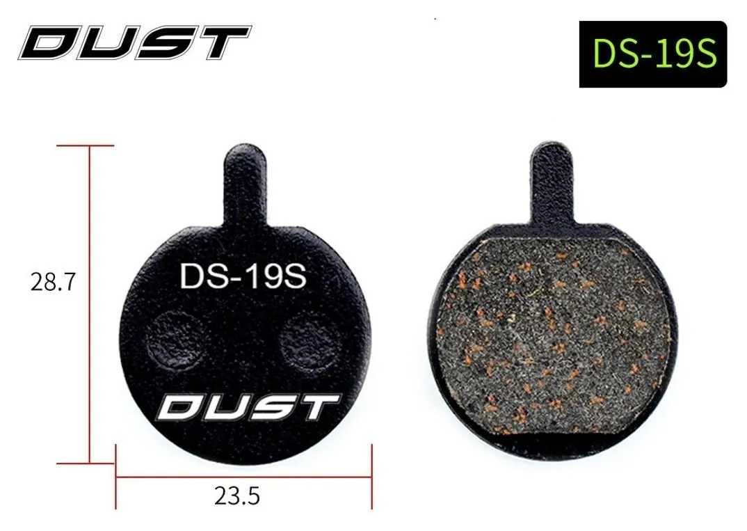 Колодки гальмівні disc Напівметал DUST DS-19-1 DUST DS-19-1 JAK-5, B777, Forever AM (брендоване пакування) (BRS-046)
