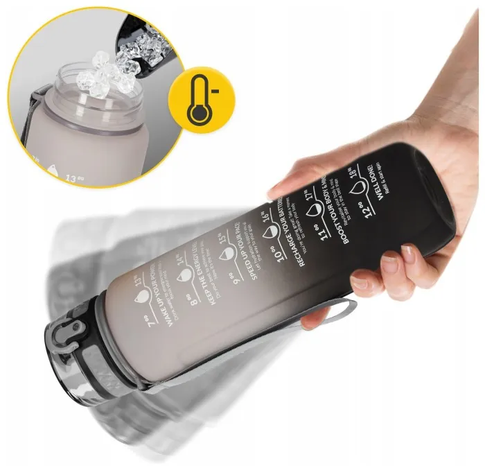 Бутылка для воды спортивная 4FIZJO 1000 мл Grey/Black (P-5905973400756)