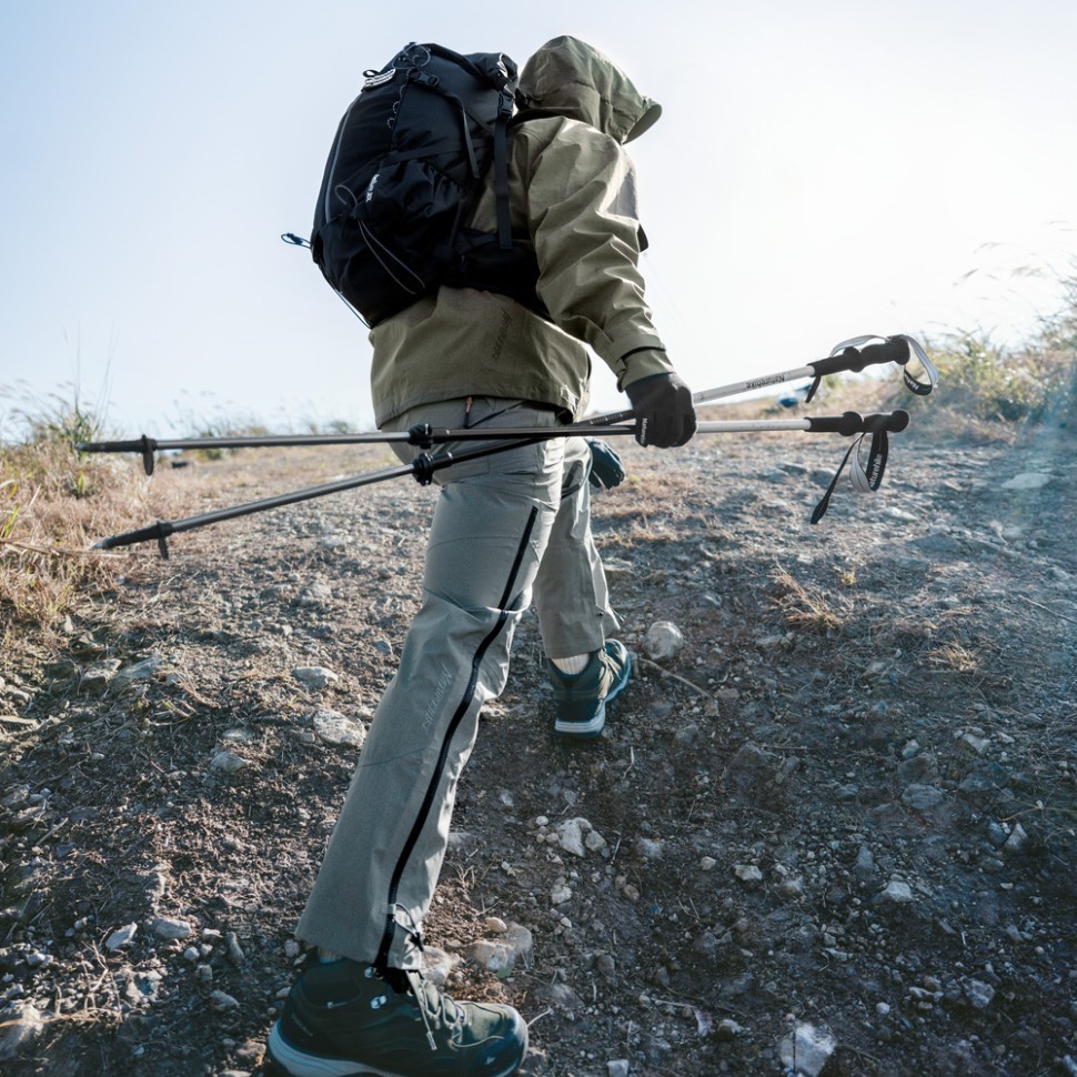 Трекинговая палка 3-секционная Naturehike ST06 NH17D006-D, 66-135 см, зеленая