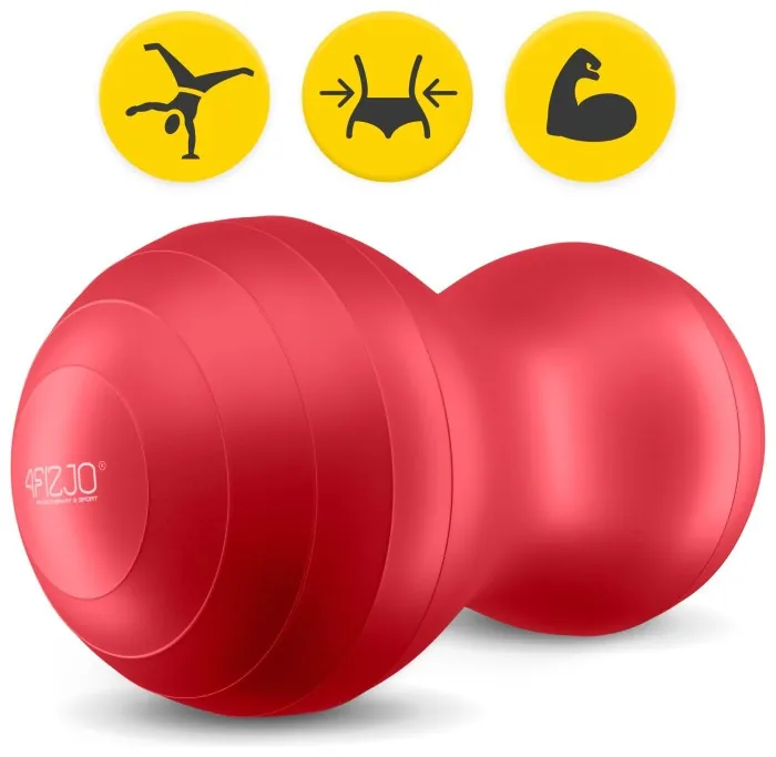 М'яч для фітнесу (арахіс) 4FIZJO Air Ball Peanut 45 x 90 см Anti-Burst Red (P-5907739318558)
