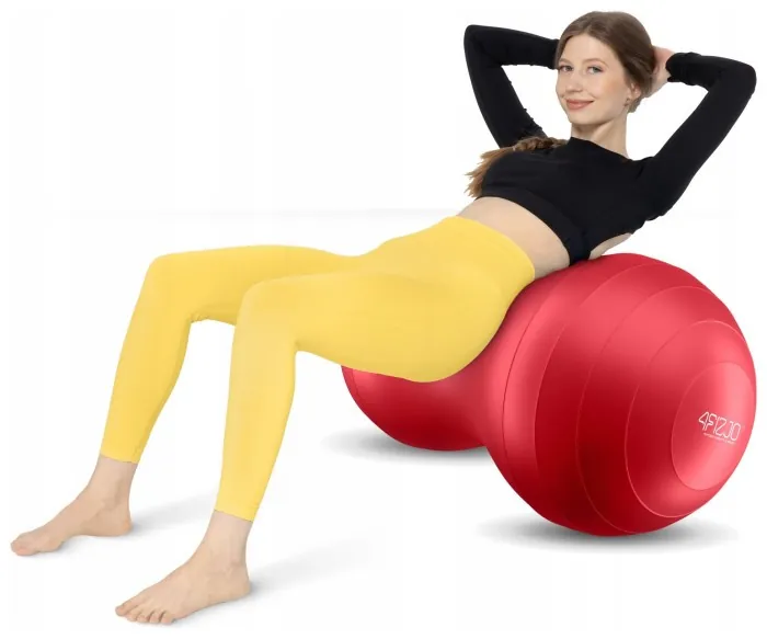 М'яч для фітнесу (арахіс) 4FIZJO Air Ball Peanut 45 x 90 см Anti-Burst Red (P-5907739318558)