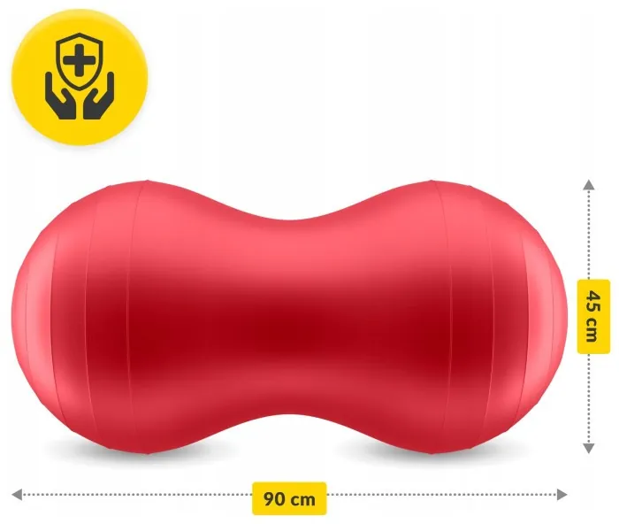М'яч для фітнесу (арахіс) 4FIZJO Air Ball Peanut 45 x 90 см Anti-Burst Red (P-5907739318558)