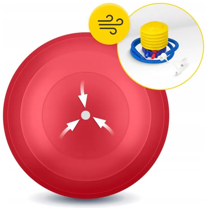 М'яч для фітнесу (арахіс) 4FIZJO Air Ball Peanut 45 x 90 см Anti-Burst Red (P-5907739318558)