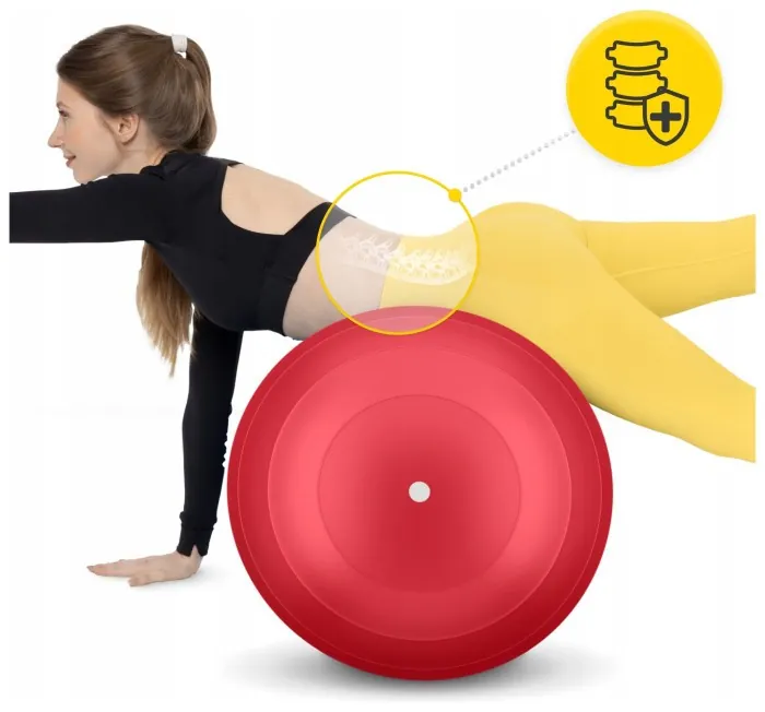 М'яч для фітнесу (арахіс) 4FIZJO Air Ball Peanut 45 x 90 см Anti-Burst Red (P-5907739318558)