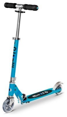 Самокат MICRO серии "Sprite" - ГОЛУБОЙ ОАЗИС (сложный, до 100 кг (kg), двухколесный)