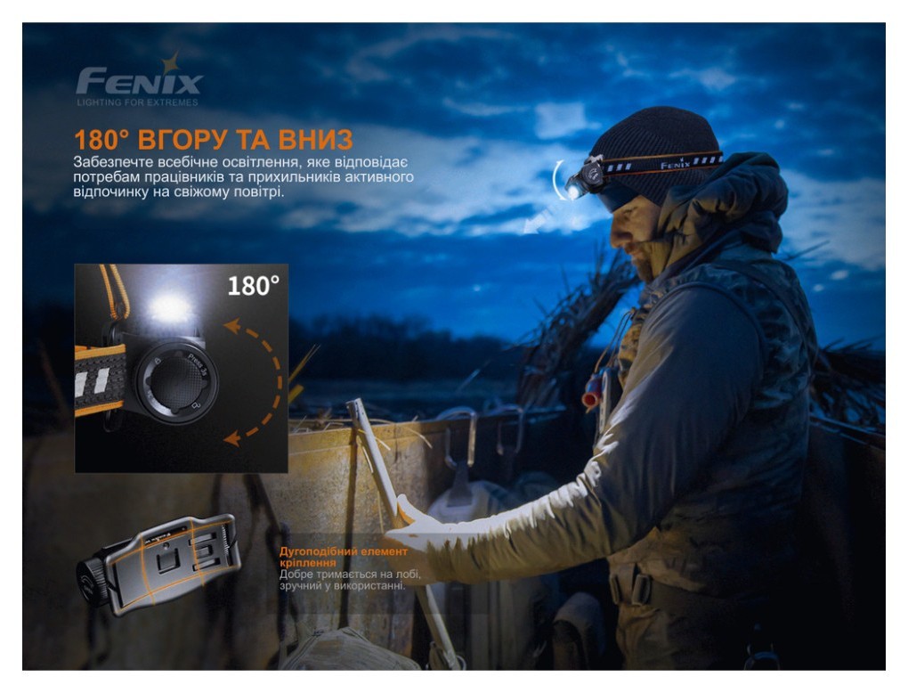 Ліхтар налобний Fenix HM60R, камуфляж | Лімітована серія, укр, укр