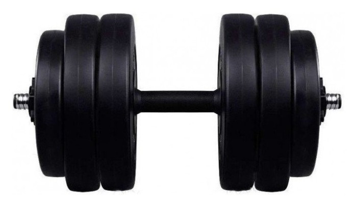 Гантель розбірна на 26 кг із пластиковим покриттям + Скакалка в подарунок, укр, укр