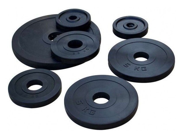 Скамейка Black Rock + Стойки Black Rock + Набор металлических резиновых дисков 120 кг.