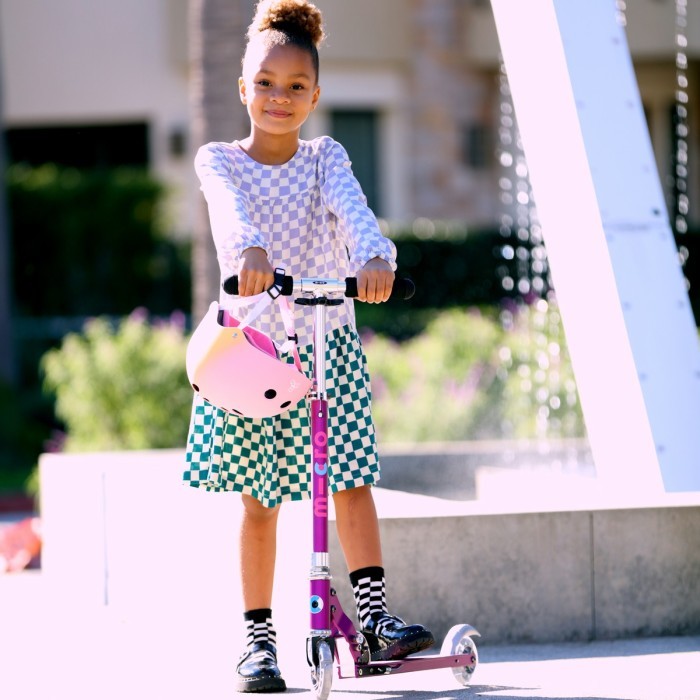 Самокат MICRO серии "Sprite" - ПУРПУРОВЫЙ МЕТАЛЛИК (сложный, до 100 kg, двухколесный)