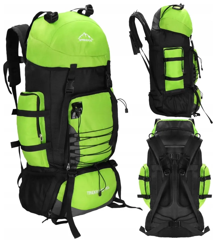 Рюкзак туристичний Springos 90 л CS0131 Black/Green (LFCS0131)