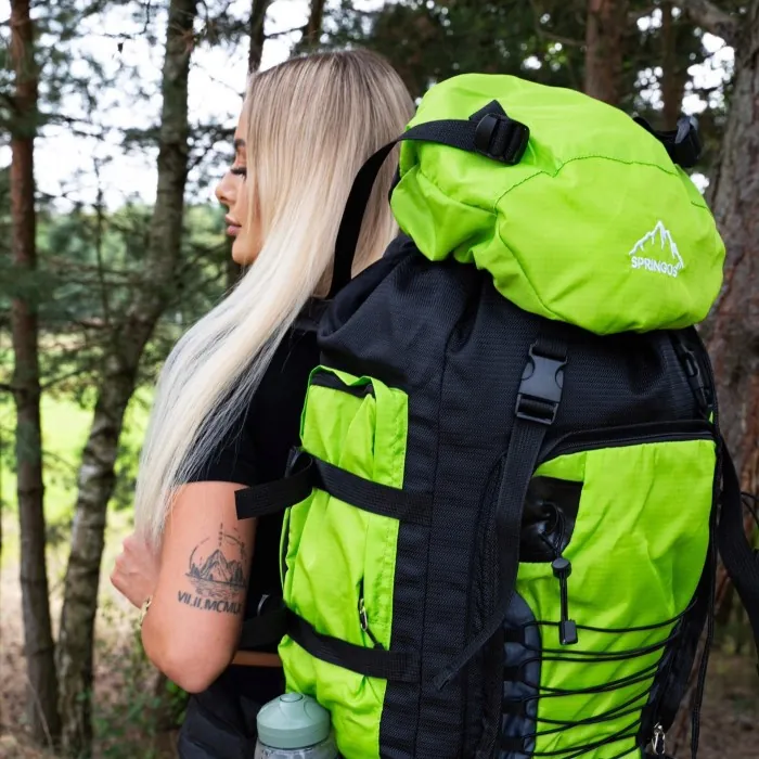 Рюкзак туристичний Springos 90 л CS0131 Black/Green