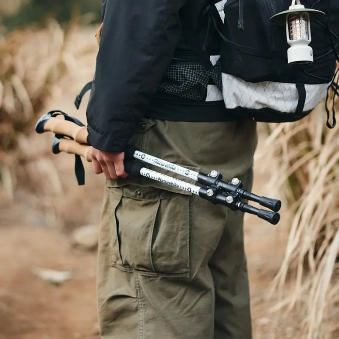 Трекінгові палиці Naturehike 7075 CNH22DS002, 135 см, білий, 2 шт, укр, укр