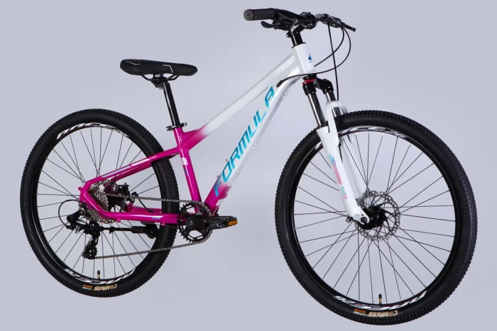 Велосипед AL 26" Formula F-1 DD CS рама-13" біло-рожевий 2026, укр, укр