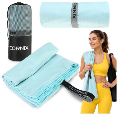 Рушник спортивний Cornix 180 x 100 см з мікрофібри XR-0560 Sky Blue