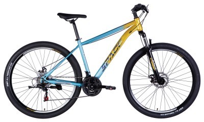 Велосипед ST 29" SPACE MARS DD FR рама-18" золотисто-голубой 2025