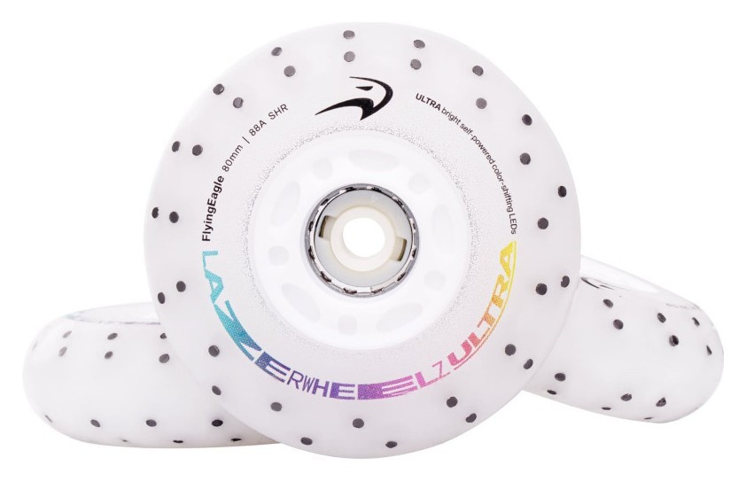 Сяючі колеса для роликів Flying Eagle Lazerwheelz Ultra Color-Shifting+Sparks 88A 4 шт