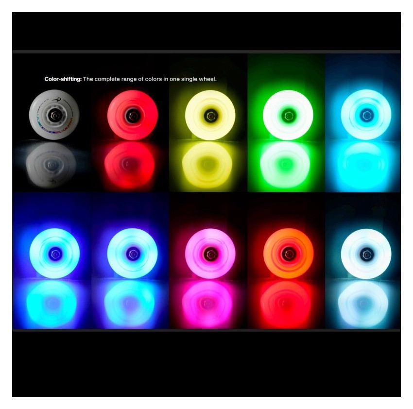 Сяючі колеса для роликів Flying Eagle Lazerwheelz Ultra Color-Shifting+Sparks 88A 4 шт