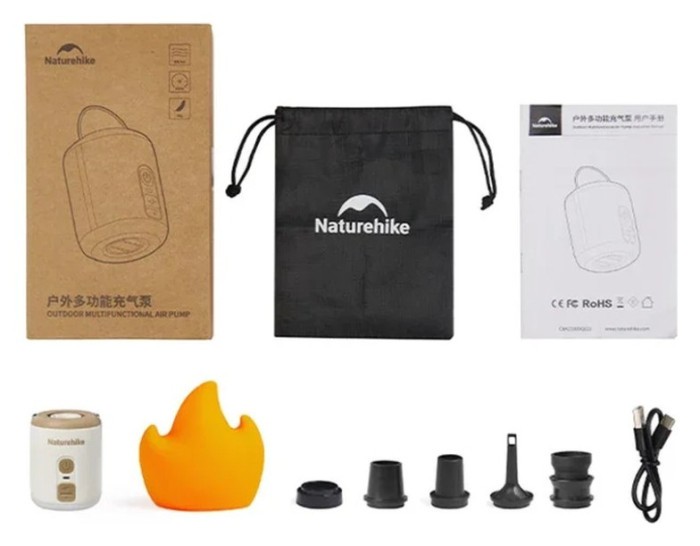 Міні насос - нічник - вентилятор Naturehike CNK2300DQ022, бежевий