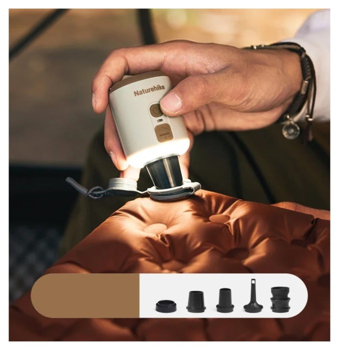 Міні насос - нічник - вентилятор Naturehike CNK2300DQ022, бежевий