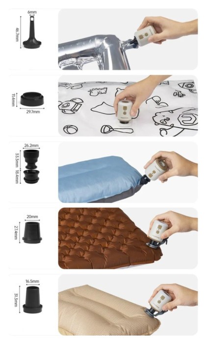 Міні насос - нічник - вентилятор Naturehike CNK2300DQ022, бежевий, укр, укр