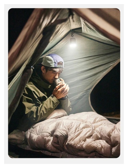 Міні насос - нічник - вентилятор Naturehike CNK2300DQ022, бежевий, укр, укр