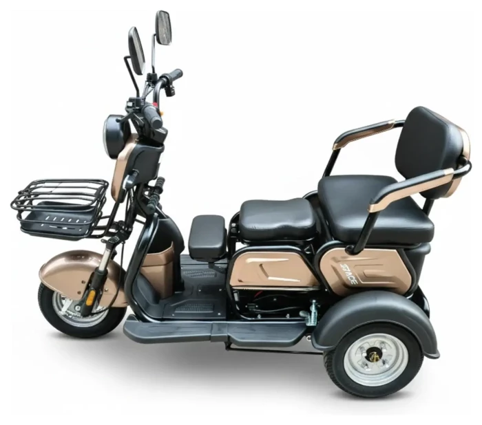 Электроскутер трехколесный SPACE SHUTTLE 72B 1000Вт 20А*г барабан/барабан свинцово-кислотный коричневый 2026