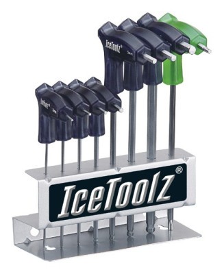 Набор ключей ICE TOOLZ 7M85 шестигранников д/мастер. 2x2.5x3x4x5x6x8 мм, с ручками и закругленным концом