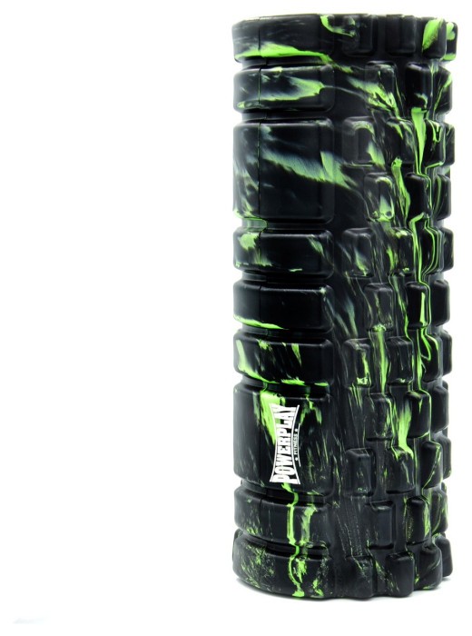 Массажний ролик (ролер) PowerPlay 4025 Massage Roller Чорно-зелений (33x14см.)