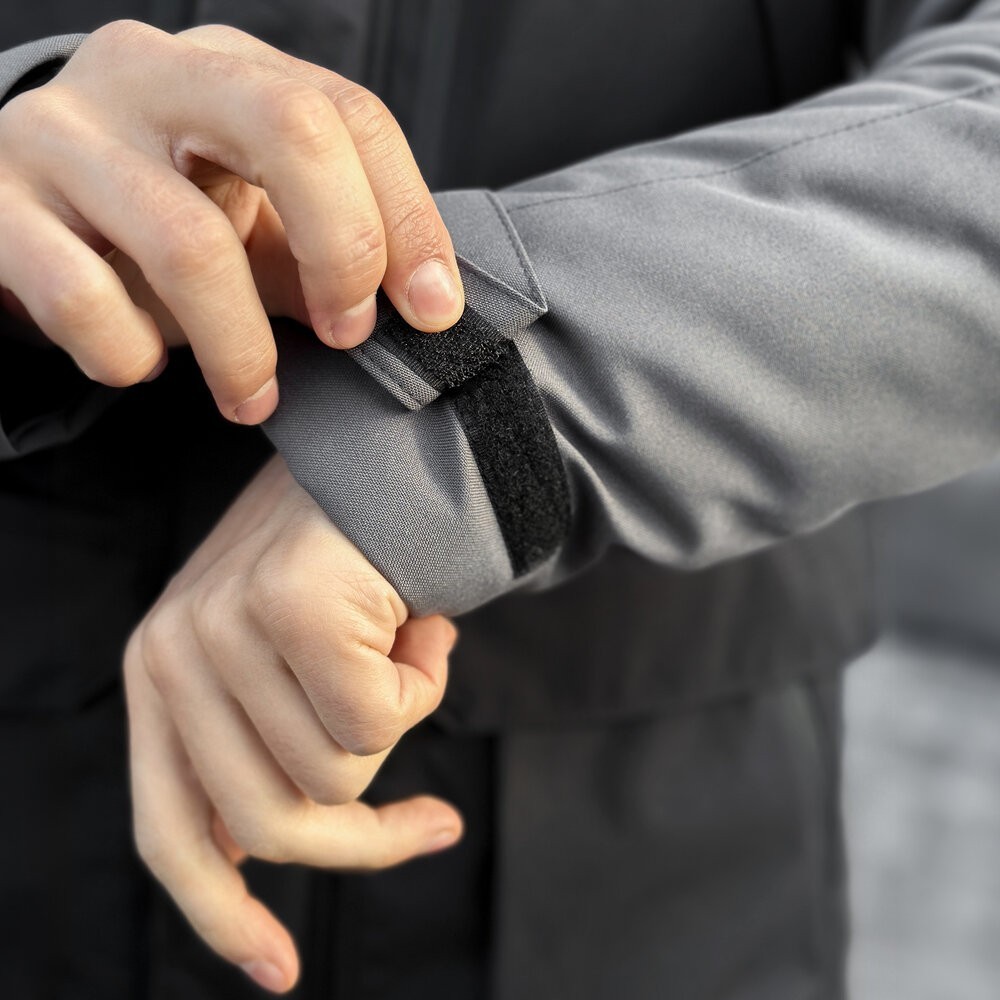 Парка чоловіча зимова з капюшоном Pobedov Seniora Udacha Gray