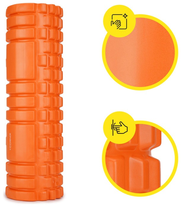Масажний ролик Cornix EVA 45 x 14 см (валик, роллер) XR-0041 Orange
