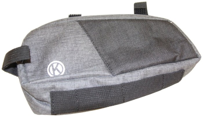 Сумка на раму 250х110х60мм, кріп. на липучці, сіро-чорна