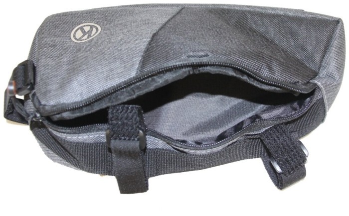 Сумка на раму 250х110х60мм, кріп. на липучці, сіро-чорна