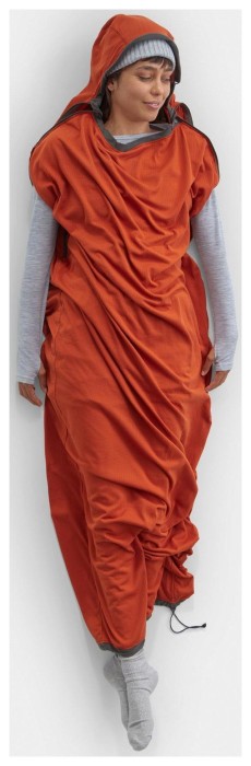 Вкладиш в спальник Sea to Summit Reactor Fleece Sleeping Bag Liner, Picante Red, Compact, Mummy w/ Drawcord, 177 см