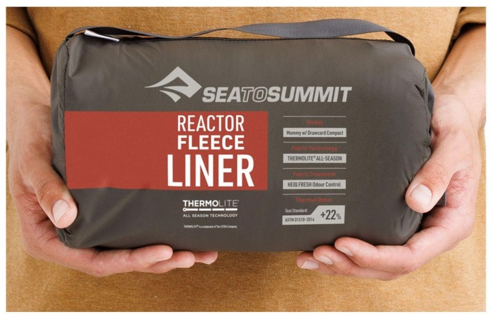 Вкладиш в спальник Sea to Summit Reactor Fleece Sleeping Bag Liner, Picante Red, Compact, Mummy w/ Drawcord, 177 см