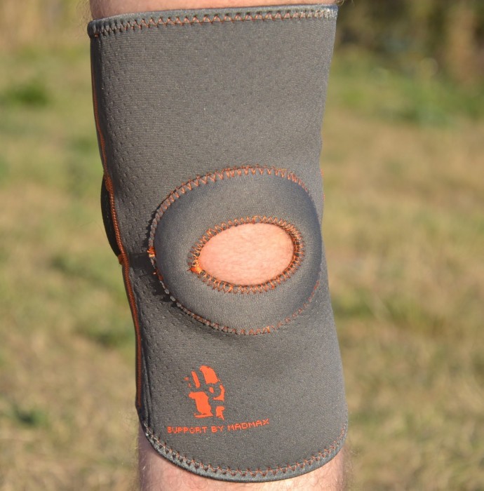 Наколінник MadMax MFA-297 Knee Support with Patella Stabilizer Dark Grey/Orange XL