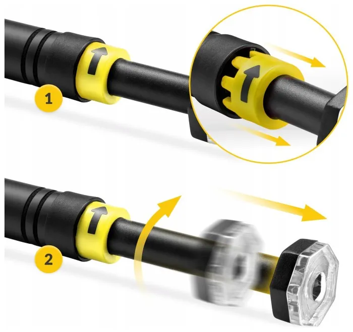 Турник раздвижной 4FIZJO 66-100 см Black/Yellow (P-5907739314765)