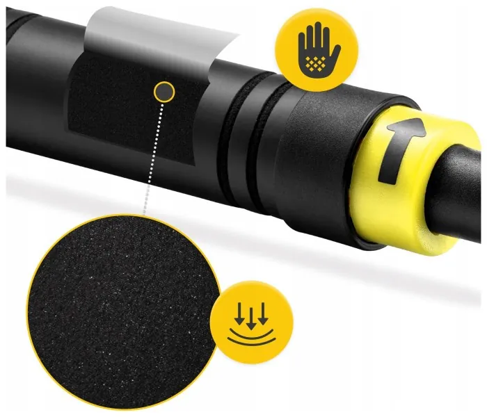 Турник раздвижной 4FIZJO 66-100 см Black/Yellow (P-5907739314765)