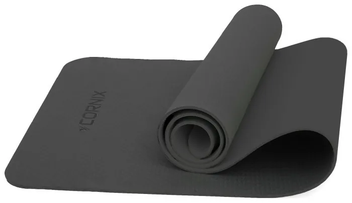 Коврики спортивные Cornix TPE 183 x 61 x 0.6 см для йоги и фитнеса XR-0350 Black